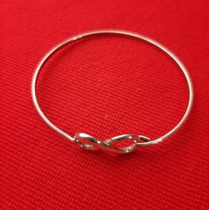 925 Infinity Sterling Silver Bangle Bracelet